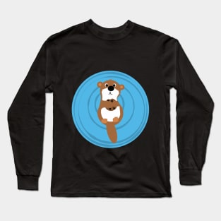 Sea Otter with Cookie Long Sleeve T-Shirt